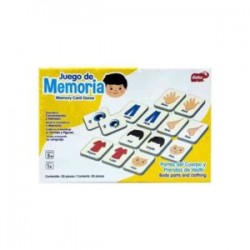 Juego de Memoria para Niños Partes del Cuerpo