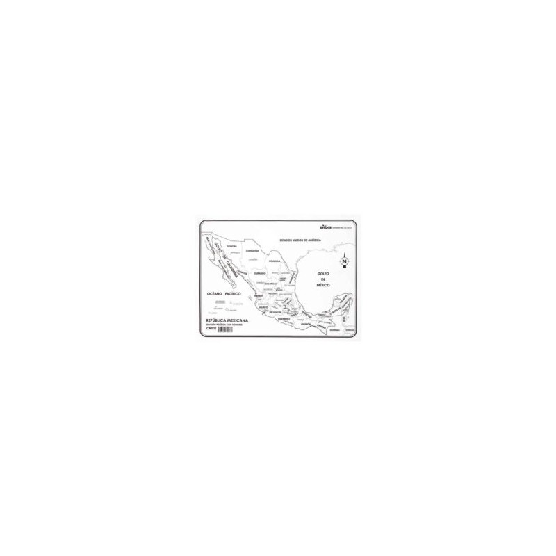 Mapa República Mexicana con Nombres