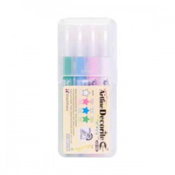 Marcador Punta Pincel Pastel Artline Decorite c/4