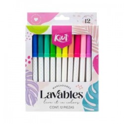 Marcadores Lavables Kiut c/12