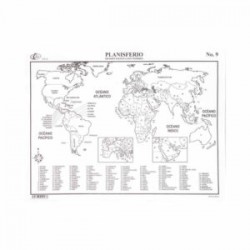 Planisferio con División Política con Nombres