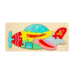 Rompecabezas de Madera Didáctico 22 x 9.5 cm c/10 Piezas